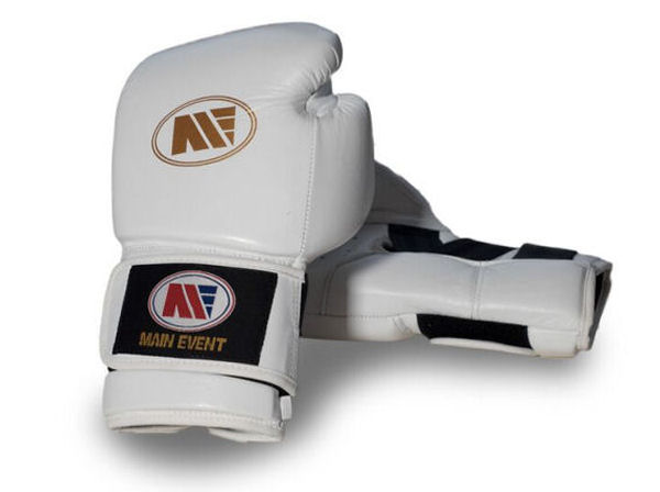 Main Event TTG 5000 Titanium Training Boxing Gloves White Gold